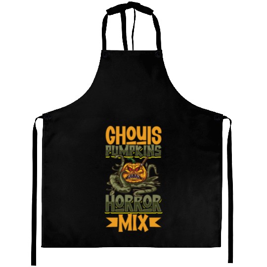 Scary Pumpkin Halloween Costume Autumn Fall Gift Aprons