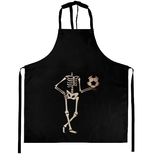Football Player Trick Or Treat Soccer Skeleton Aprons
