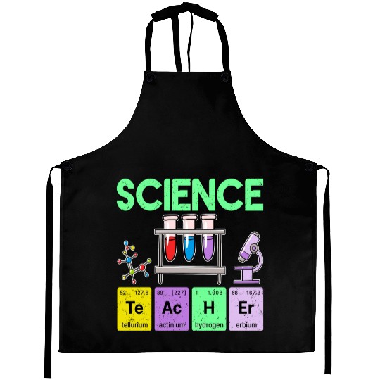 Science Teacher Periodic Table Elements Chemistry Aprons