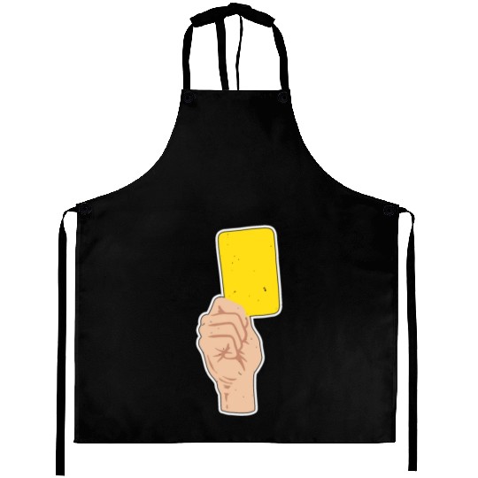 Yellow Card Referee Sports Fan Futball Yellow Card Aprons