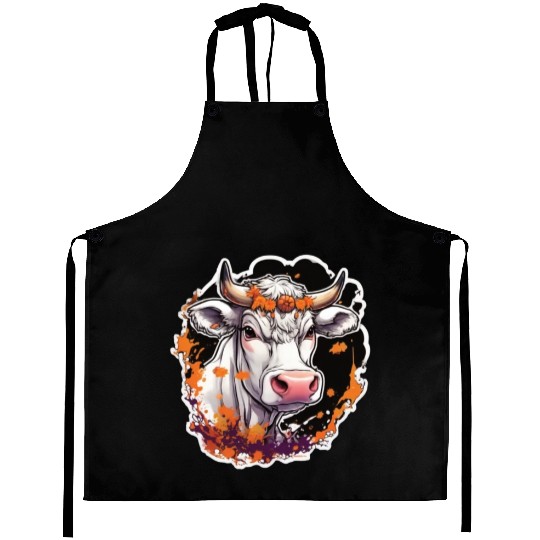 Kug Cow Halloween Cow Skull Cow Head Cows Aprons