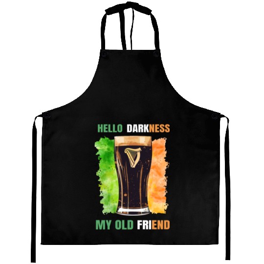 Hello Darkness My Old Friend Irish Stout Aprons