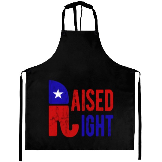 Raised Right Proud Republican Elephant Logo Usa Aprons