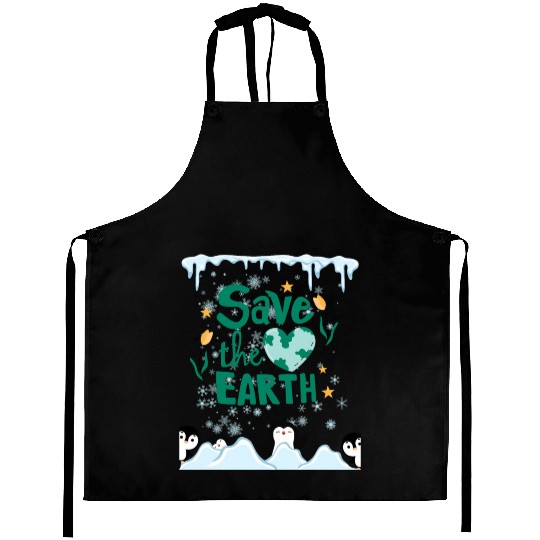 Save our Planet Earth, Save our beautiful animals! Aprons