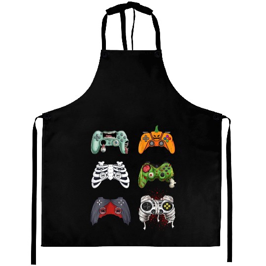 Halloween Skeleton Zombie Gaming Controllers Aprons