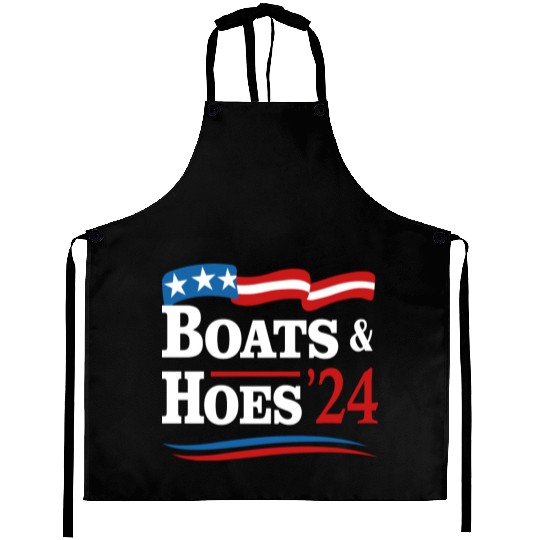 Boats & Hoes 24 Vintage Retro Meme Step Brother Aprons