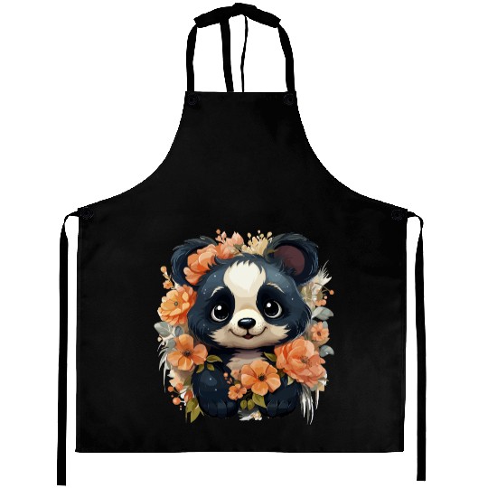 Panda Blossom Harmony Aprons