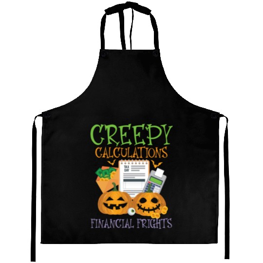 Creepy Calculations Financial Frights Halloween Aprons