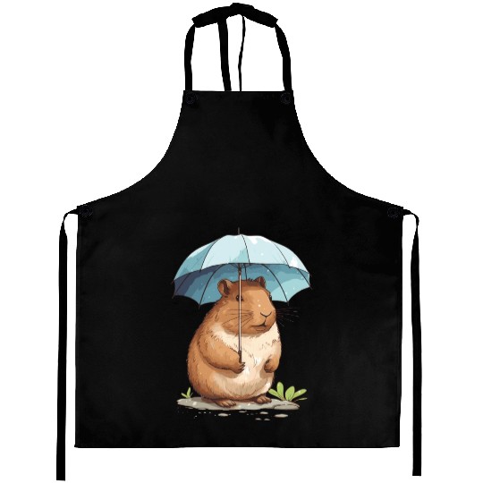 Capybara In Nature Aprons