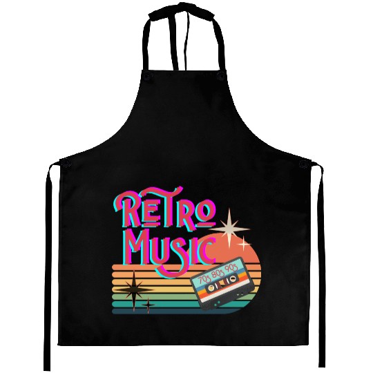 Retro music 70s 80s 90s Aprons