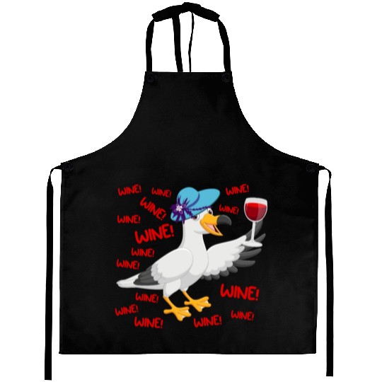Seagull Aprons Wine Lover North German Seagulls