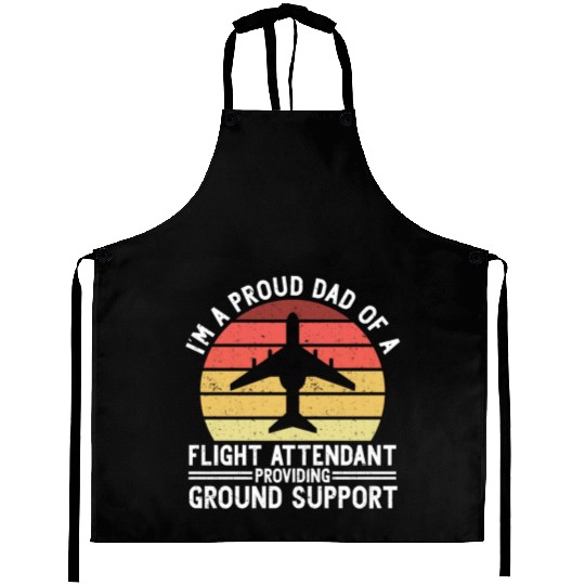 Flight Attendant Dad Airplane Flight Attendant Aprons