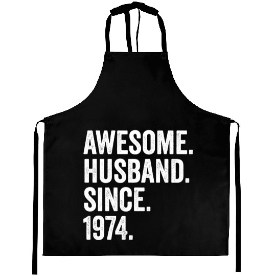 Awesome Husband Since 1974 48th Wedding Anniversar Aprons
