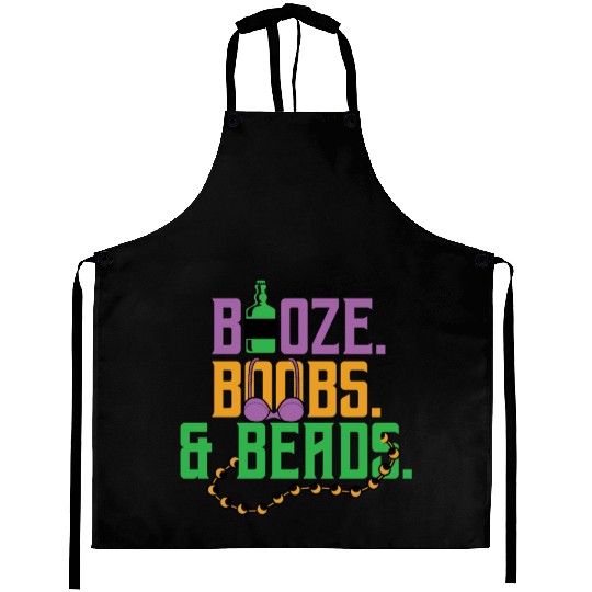 Booze Boobs & Beads Mardi Gras Aprons