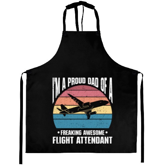 Flight Attendant Dad Airplane Flight Attendant Aprons