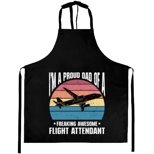 Flight Attendant Dad Airplane Flight Attendant Aprons