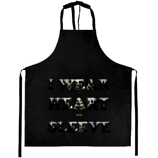 I wear my heart on my sleeve design Aprons gift