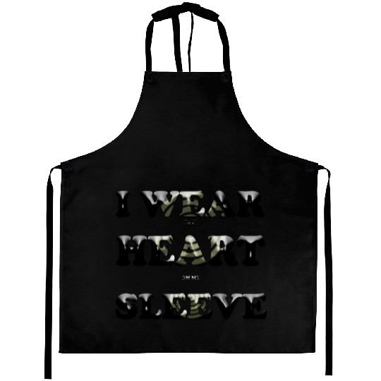 I wear my heart on my sleeve design Aprons gift