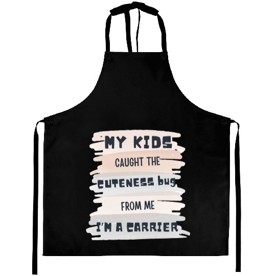 funny cute kids like father, the family's DNA bug Aprons