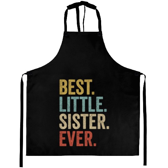 Womens Best Little Sister Ever Aprons Funny Little