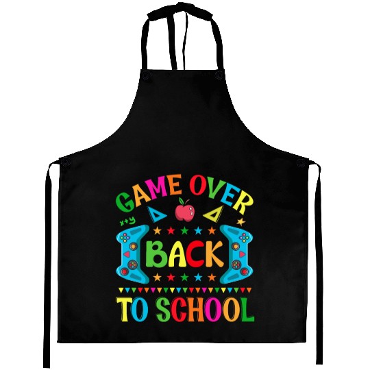 Game Over Back To School Aprons