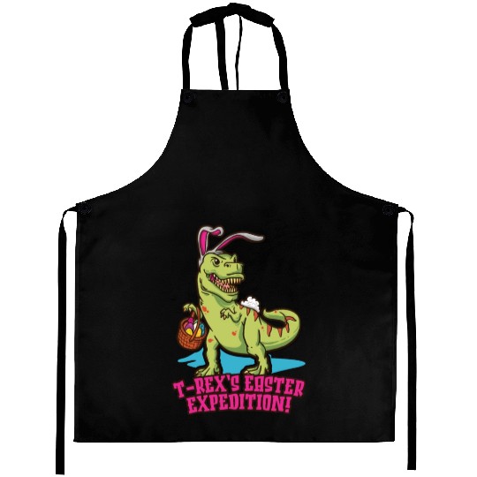 Easter T-rex Dinosaur Easter Funny T-rex Easter Aprons