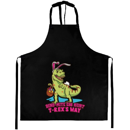 Easter T-rex Dinosaur Easter Funny T-rex Easter Aprons