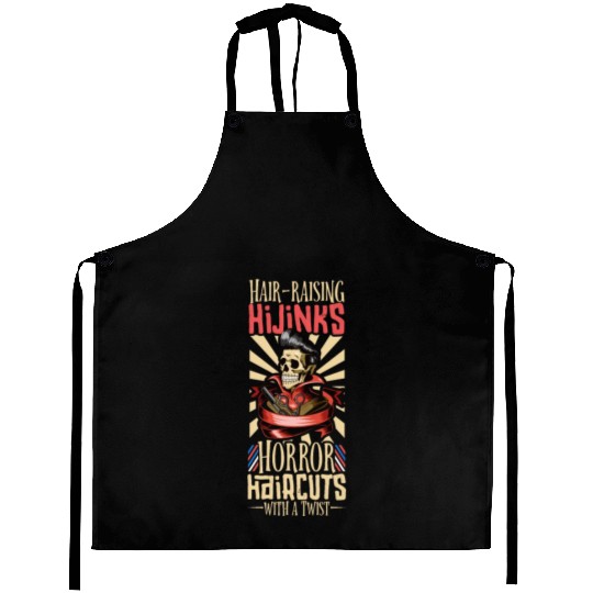 Horror Barber Spooky Hairdresser Hairstylist Hair Aprons