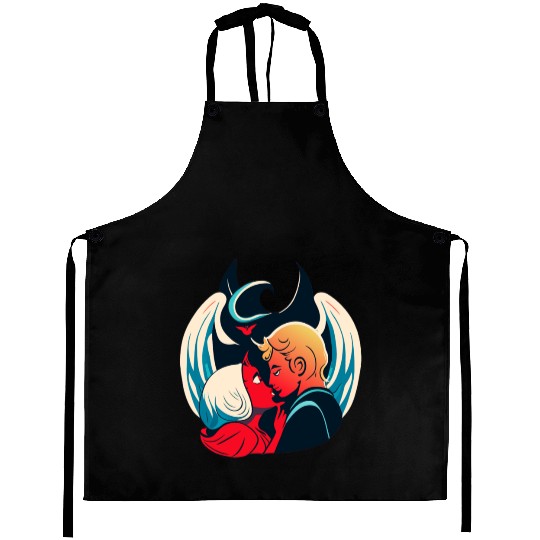 Devil and Angel Aprons