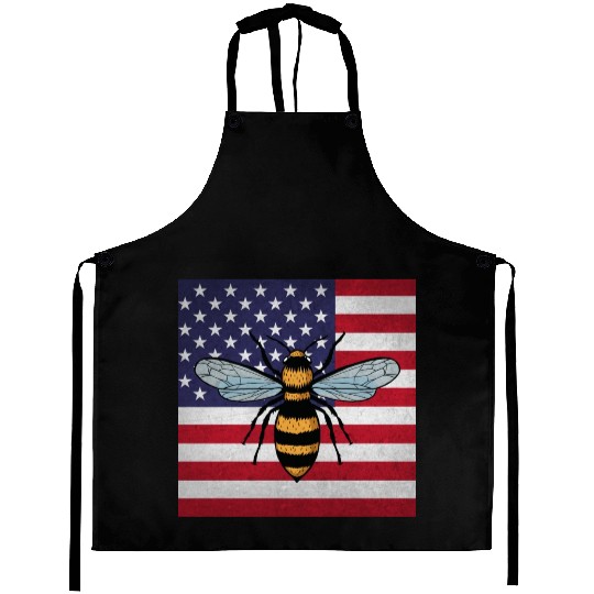 Beekeeper Beekeeping Us Flag Aprons