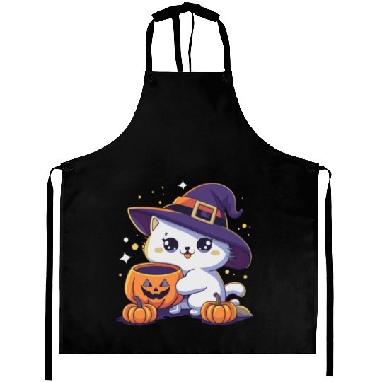 Cute Cat Halloween 3 Aprons