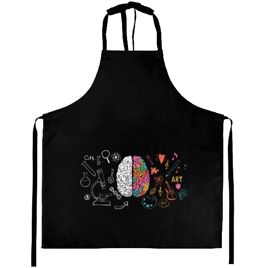 Colorful Brain Science And Art Creative Cool Aprons