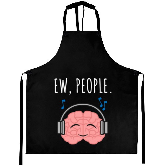 Ew People Brain Headphones Aprons