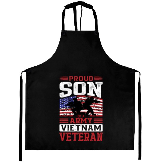 Proud Son Of A Army Vietnam Veteran Aprons