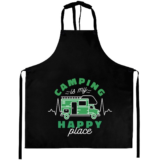 Camping is my happy place Aprons
