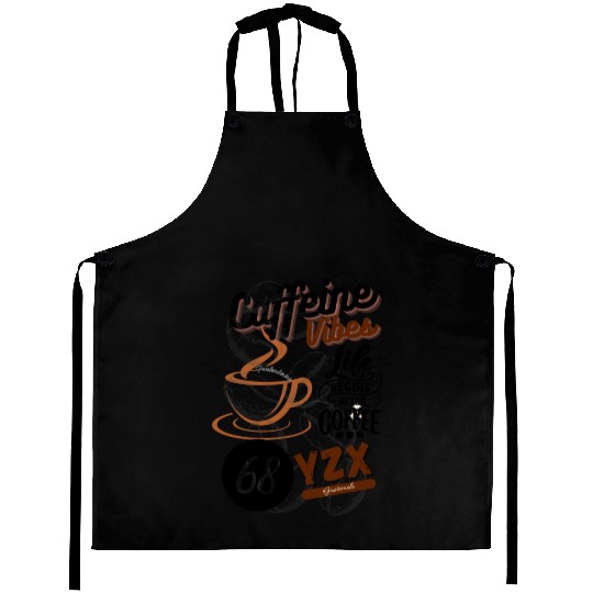 Vintage caffeine vibes Aprons