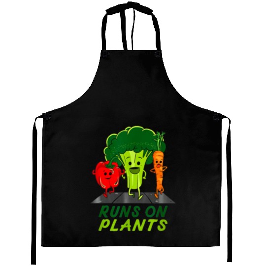 runs on plants vegan vegetarian runner broccoli gi Aprons