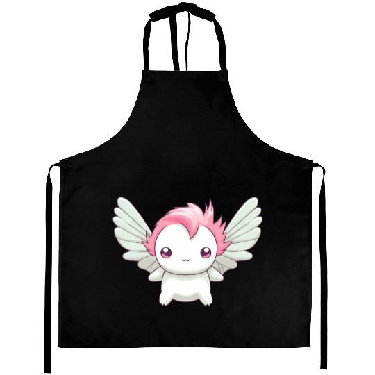 Sweet Axolotl with Angel Wings: Heavenly Design Aprons