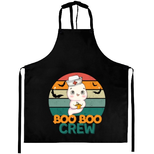 Boo Boo Crew Ghost Halloween Paramedic Nurse Ghost Aprons