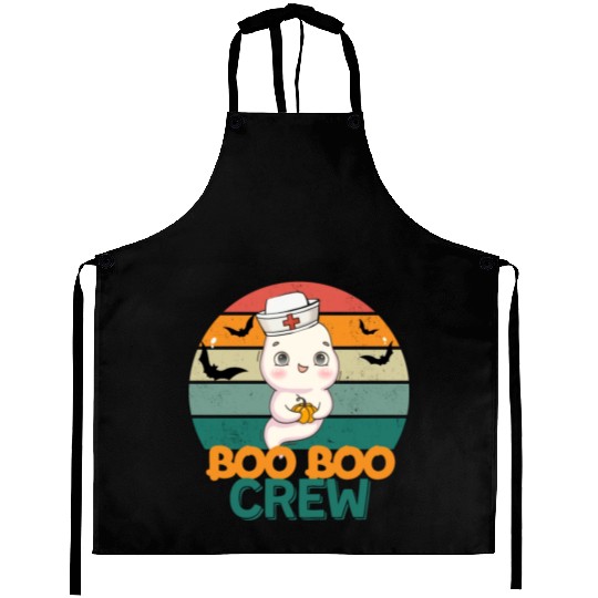 Boo Boo Crew Ghost Halloween Paramedic Nurse Ghost Aprons