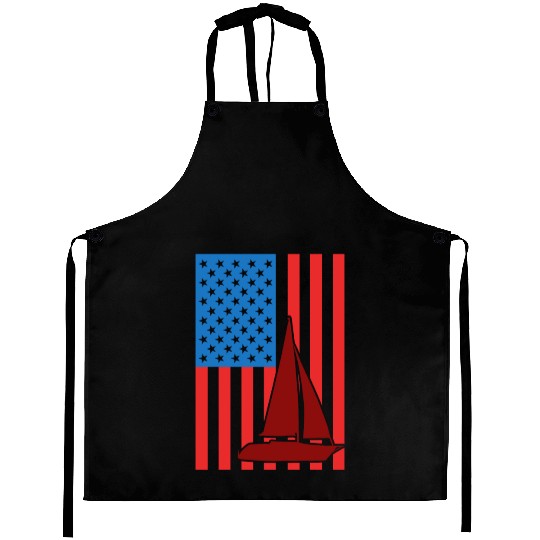 Sailing USA Flag Aprons