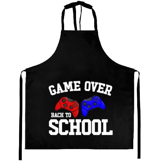 Game Over Back To School Gamer Back To School Aprons