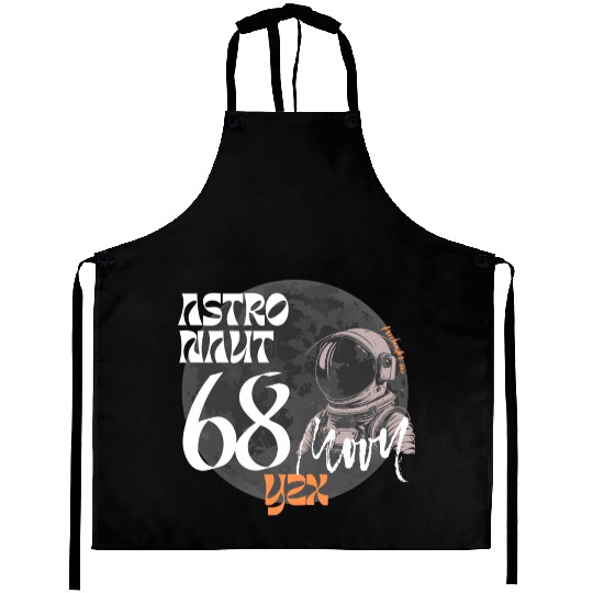 vintage moon astronaut Aprons