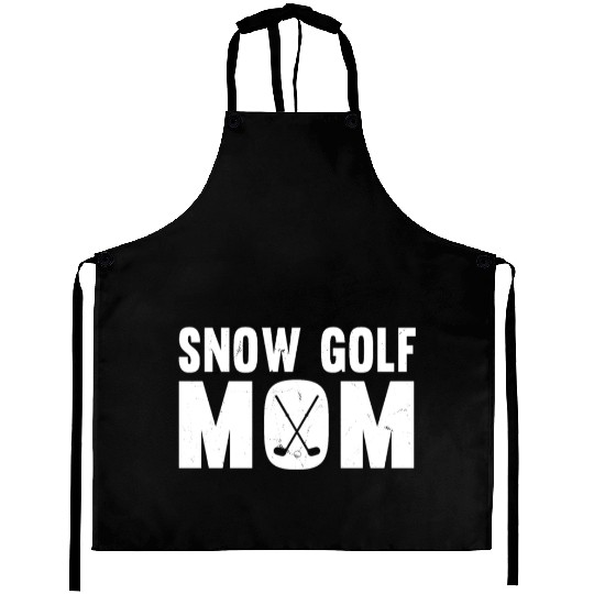 Snow Golfer Mom Outfit Women Aprons