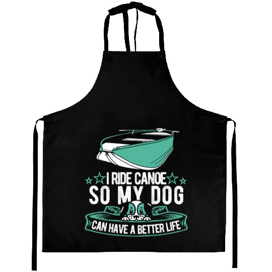 Canoe Canoeing Canoeist Dog Aprons