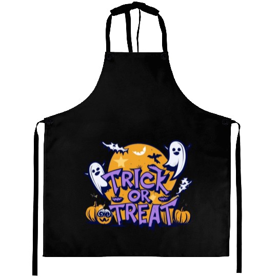 Trick or Treat Design Halloween Aprons Aprons Tees