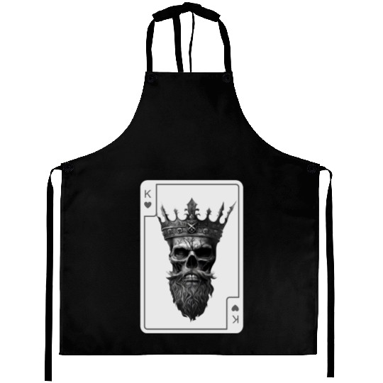 King of Hearts Creepy Card Game Poker Aprons