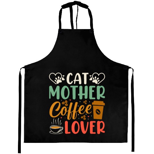 Cat Mother Coffee Lover Aprons