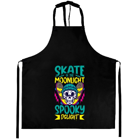 Spooky Horror Skateboarder Halloween Skateboarding Aprons