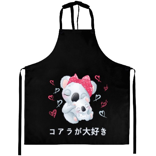 I Love Koalas Love Mom Koala Bear Aprons
